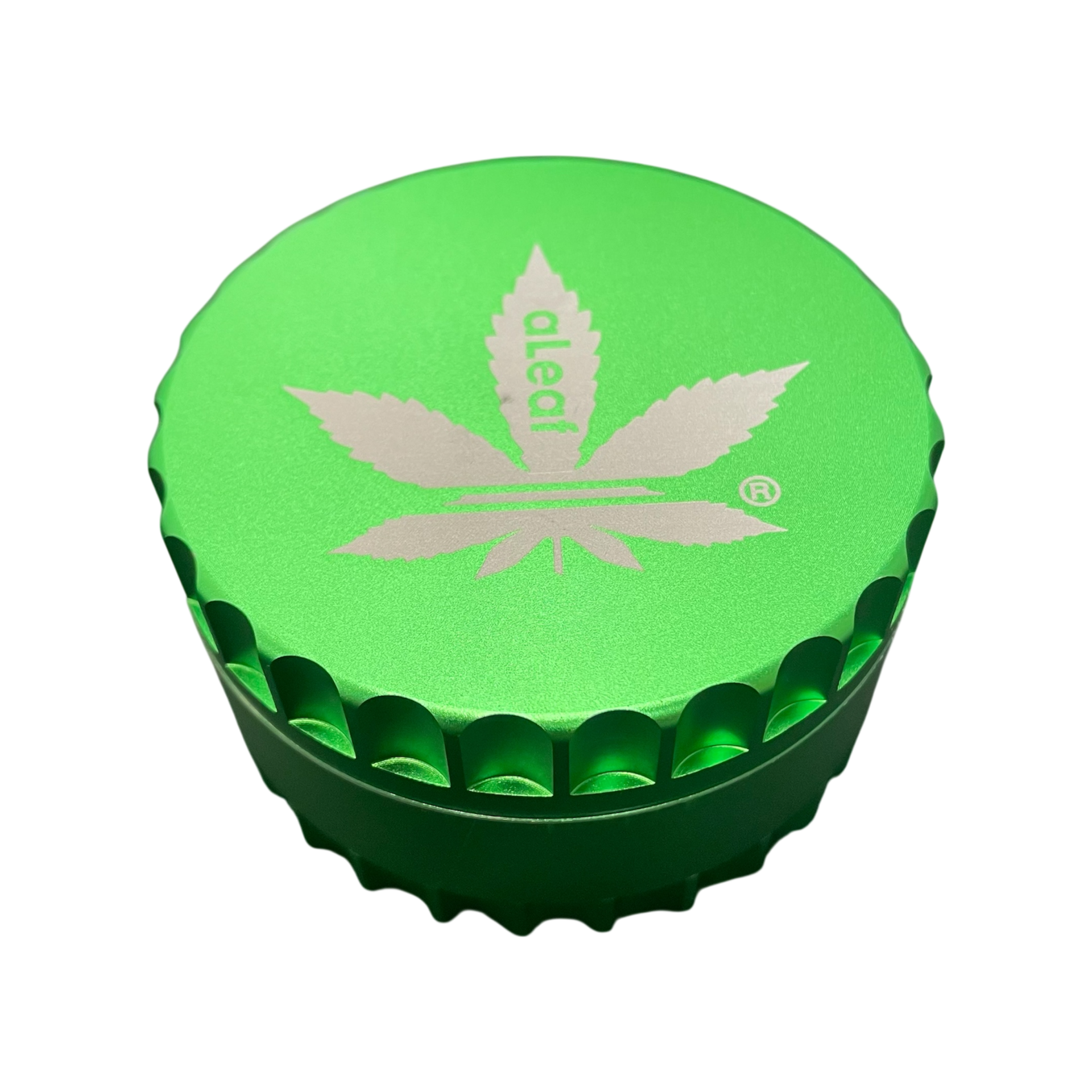 AL ALEAF 75mm Ridged 4pc Grinder / Green